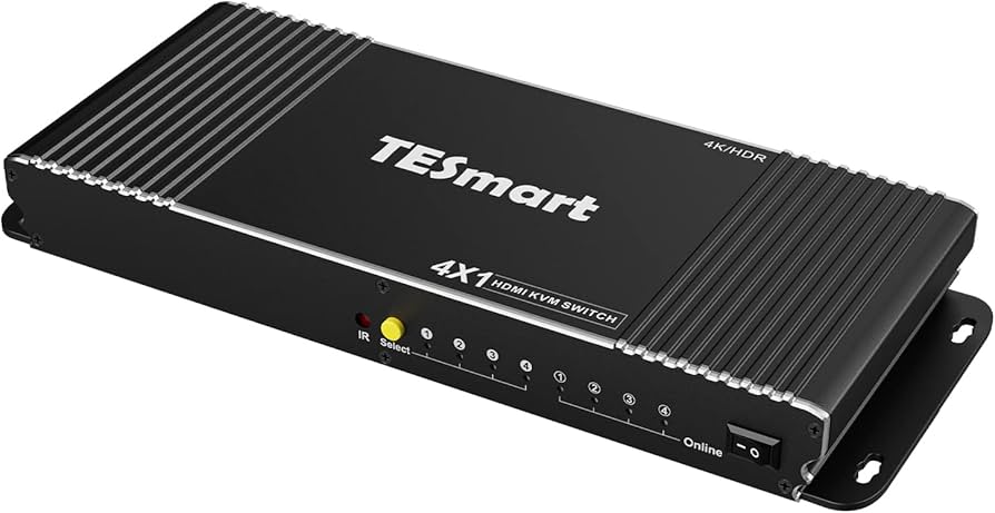 TESmart 4K 4x1 KVMスイッチ HDMI 4ポート KVMスイッチ | 4ポート HDMI 4K60Hz USB3.0 EDID付き - TESmart Japan